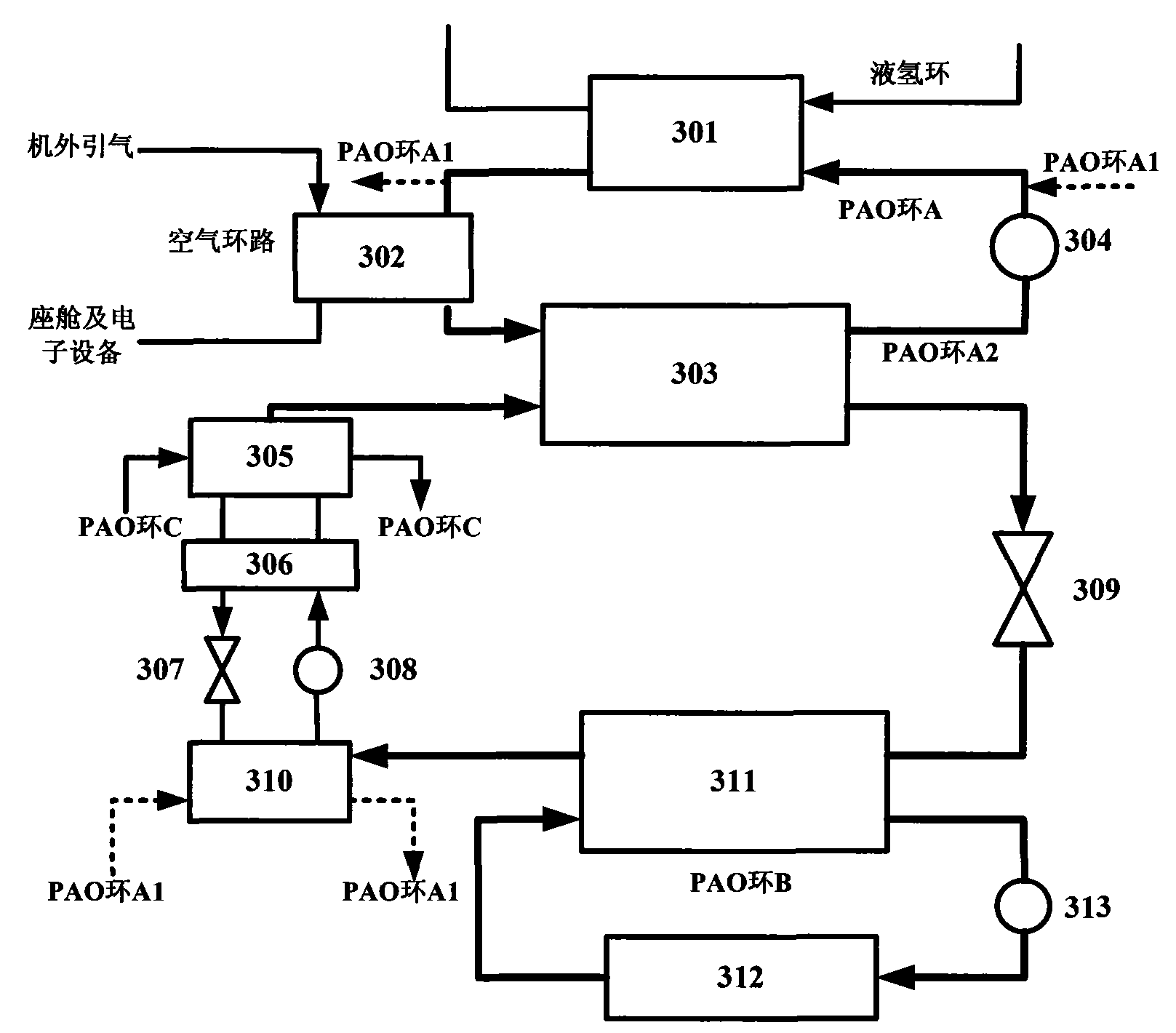 Airborne combined cooling and heating system and method for all-electric aircraft