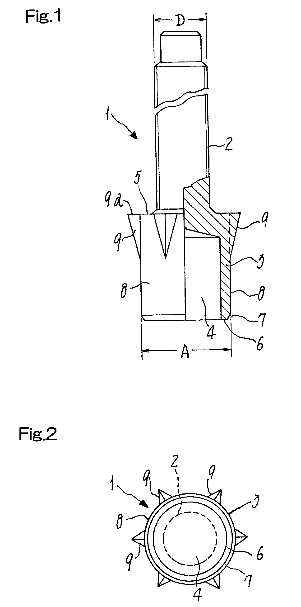 Self-fixing bolt and an assembly thereof attached to a panel
