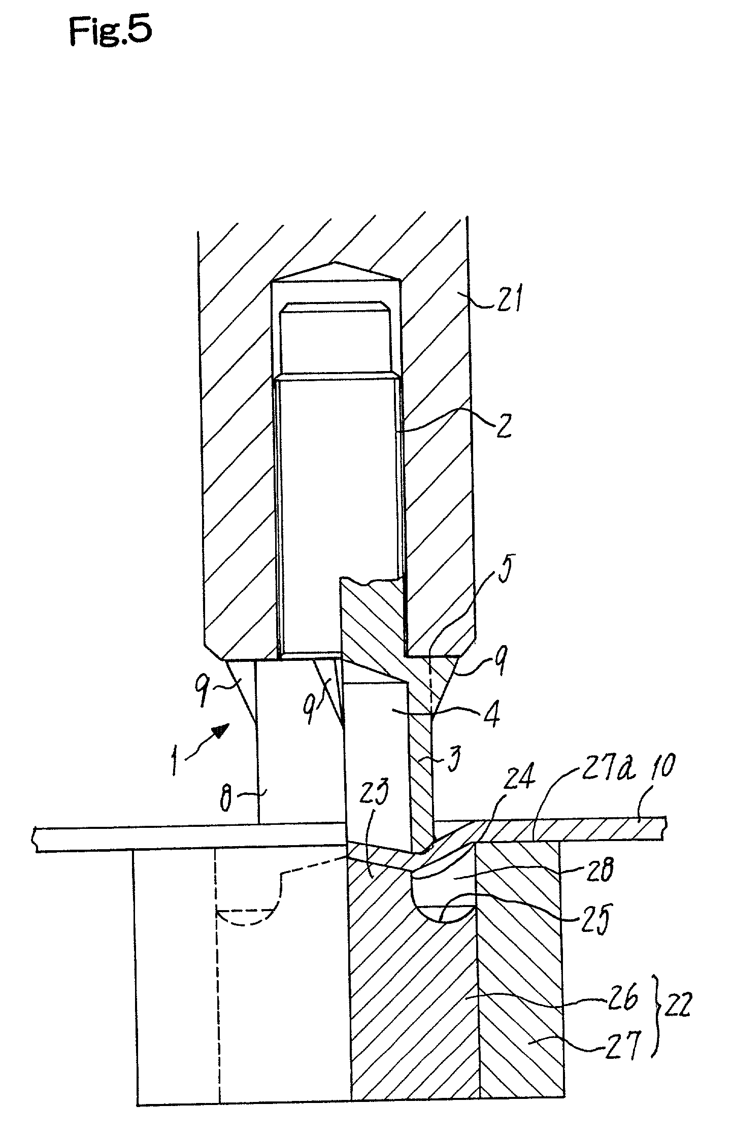Self-fixing bolt and an assembly thereof attached to a panel