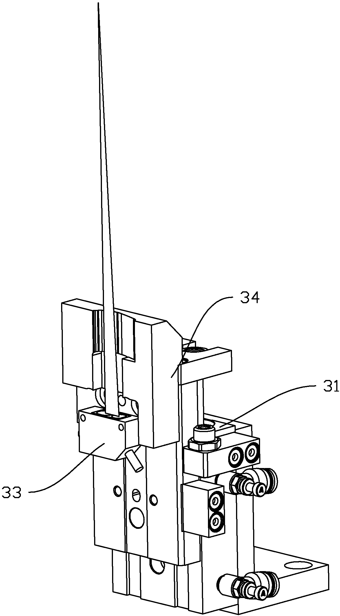 Automatic system used for removing burrs on side edge of three-dimensional space of injection molded part