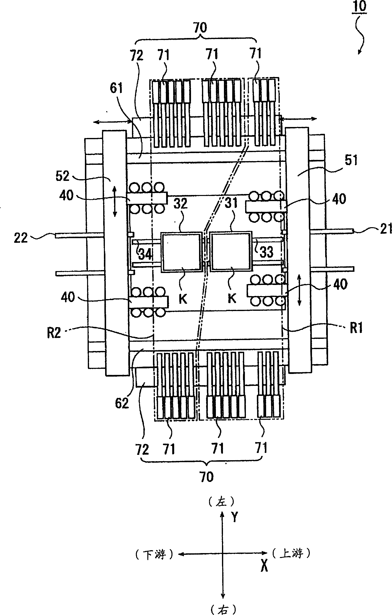 Electronic parts installation device
