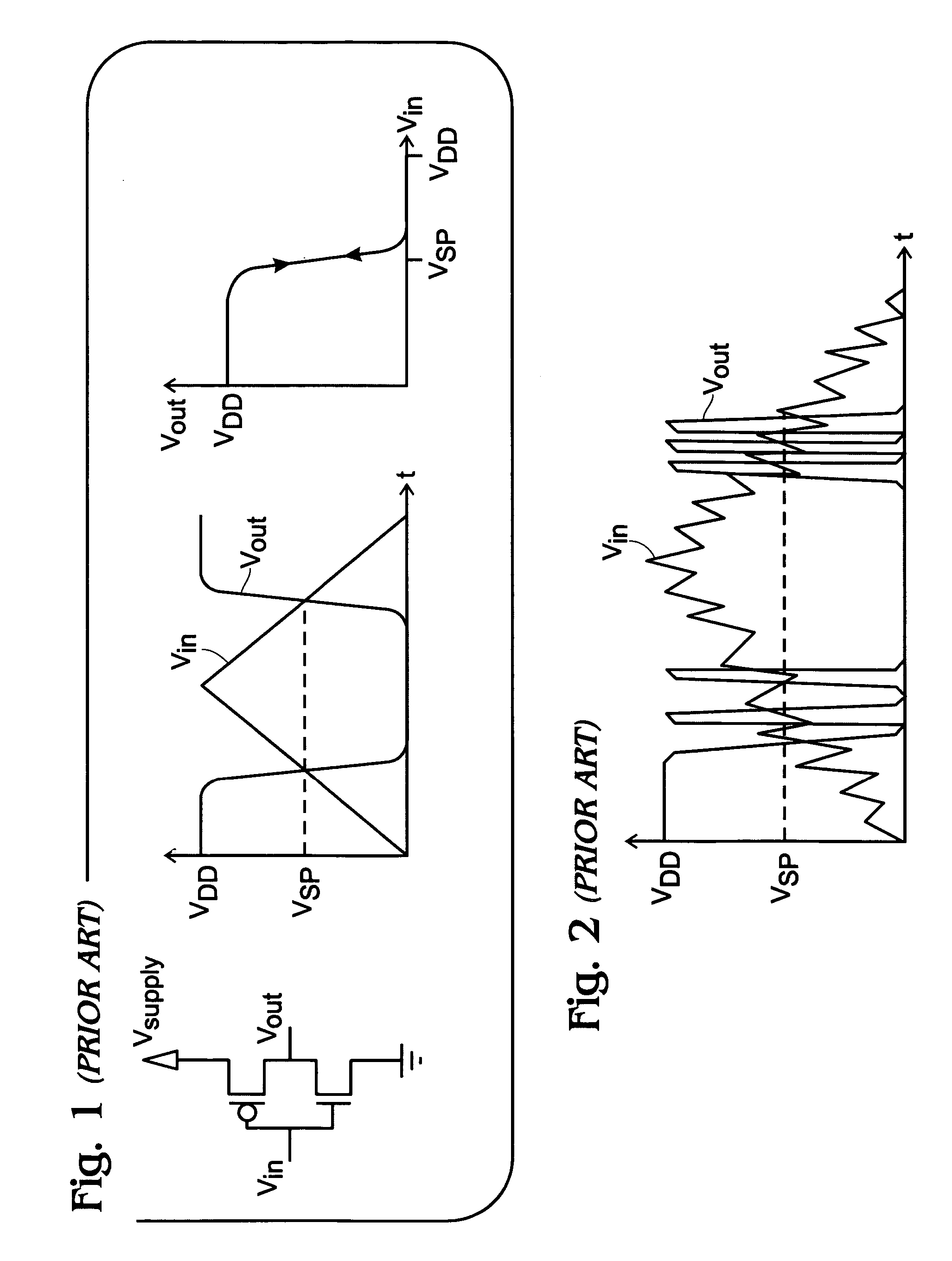 Four-transistor Schmitt trigger inverter