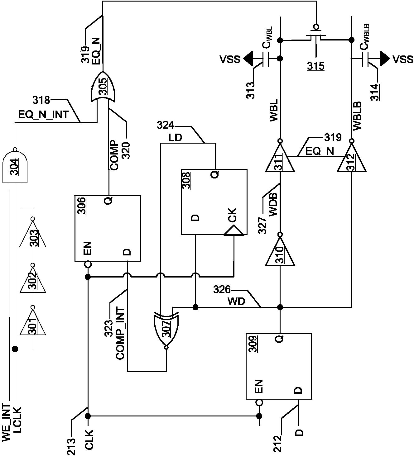 Two-port static random access memory with low writing power consumption