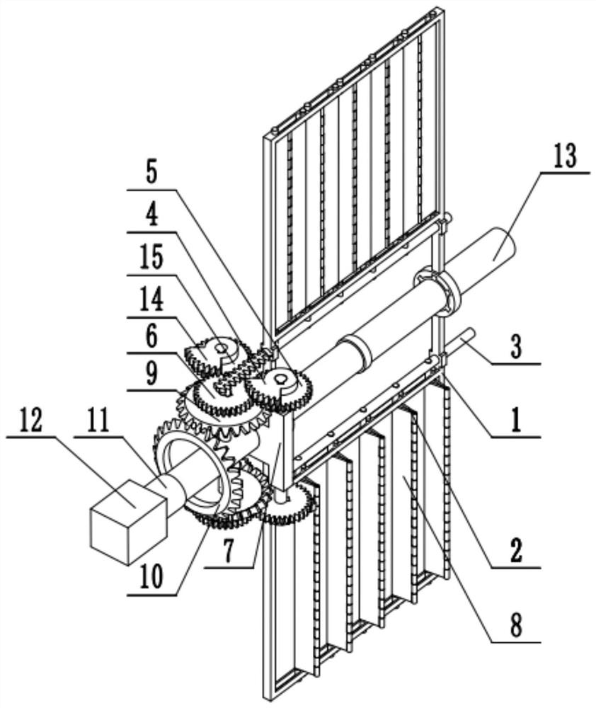 Incomplete gear control rotary foldable wing flight device