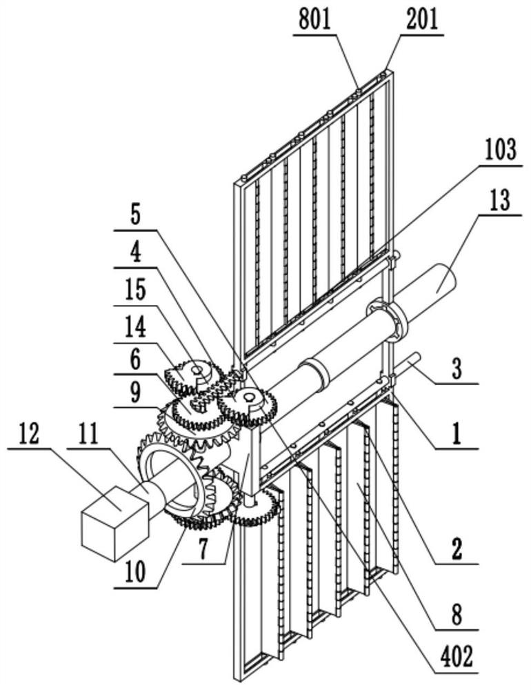 Incomplete gear control rotary foldable wing flight device