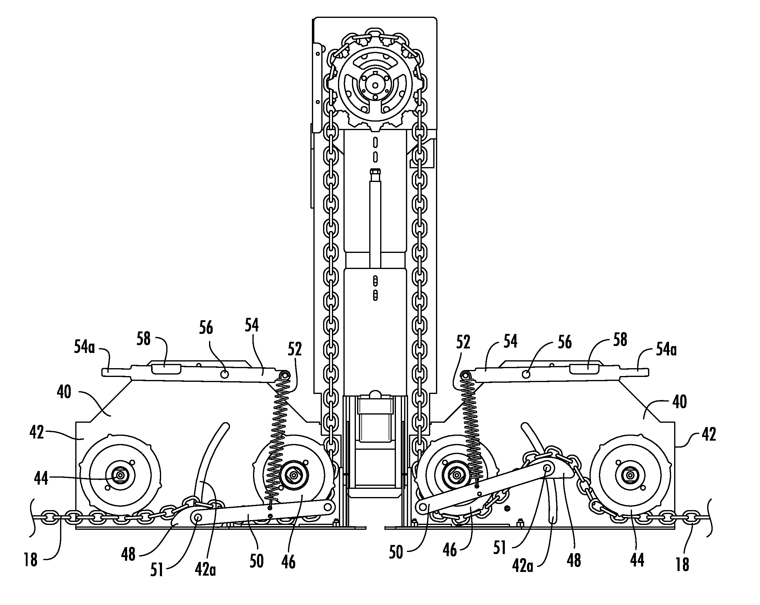 Automatic scraper chain tensioning apparatus