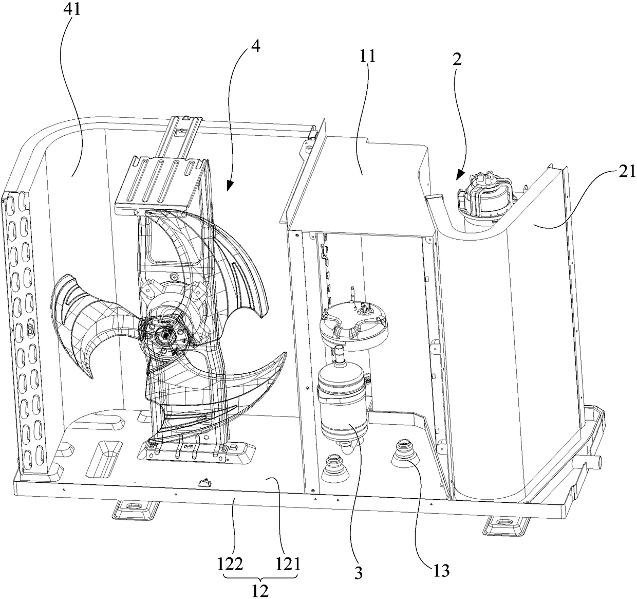 Outdoor integrated air conditioner