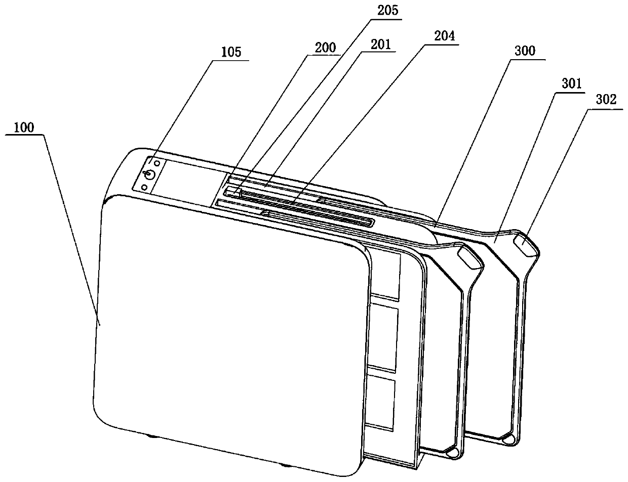 Classification chopping board storage device