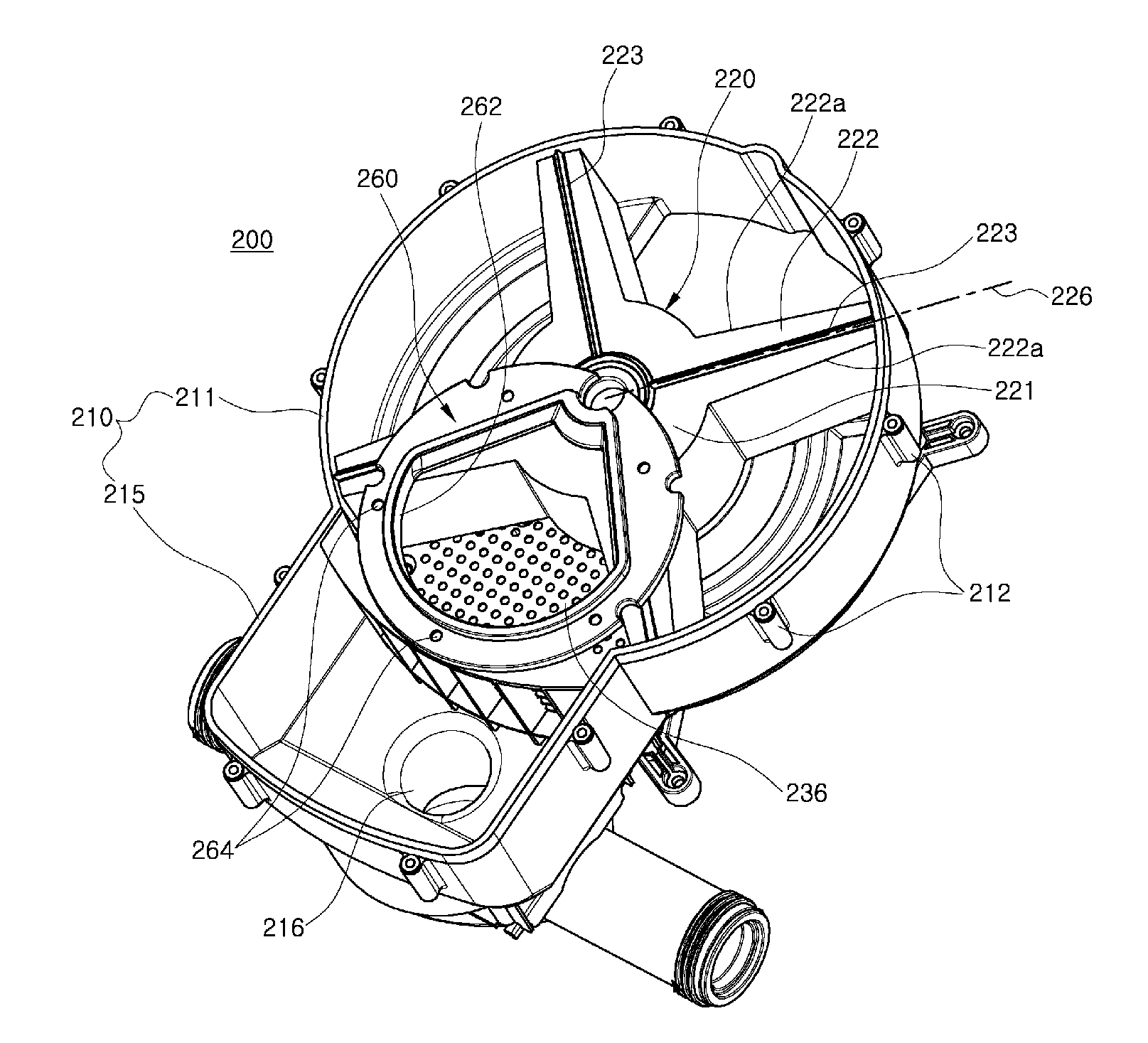 Transfer unit having transfer rotor and food waste treatment apparatus using the same
