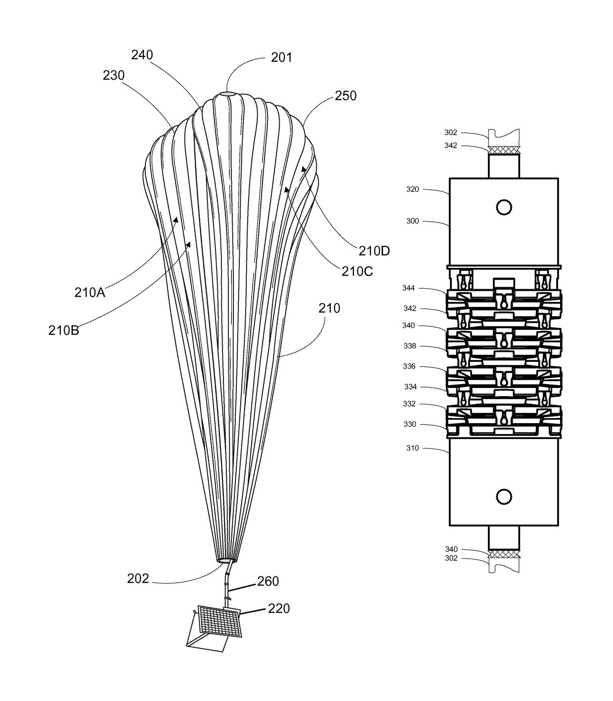 Flex connection for high altitude balloons