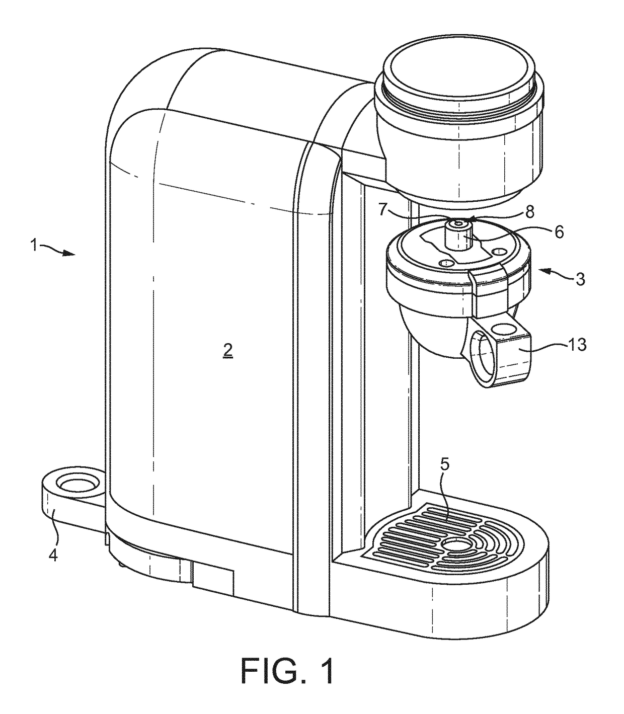A brewing unit for a food preparation machine