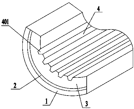Copper-based bearing pad with toughening interlayer and preparation method of copper-based bearing pad