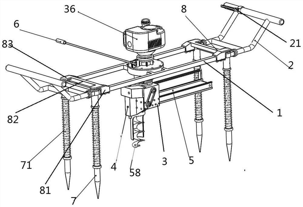 A digging method of a portable variable-diameter surround digging machine