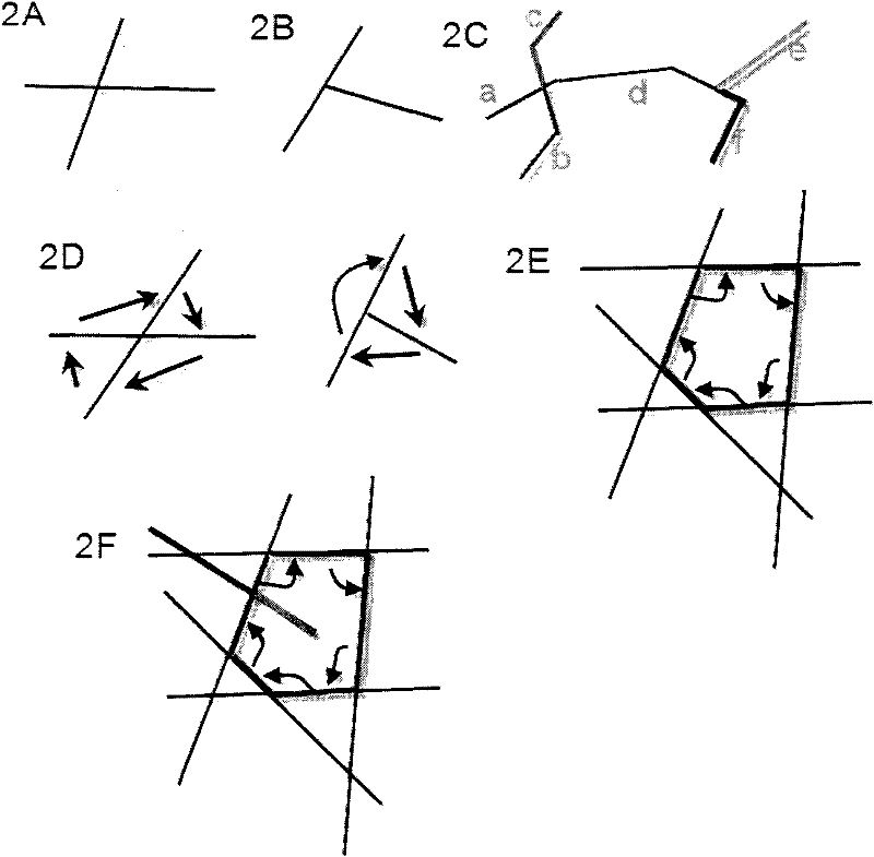 Method for searching and filling region by adopting geometric topology