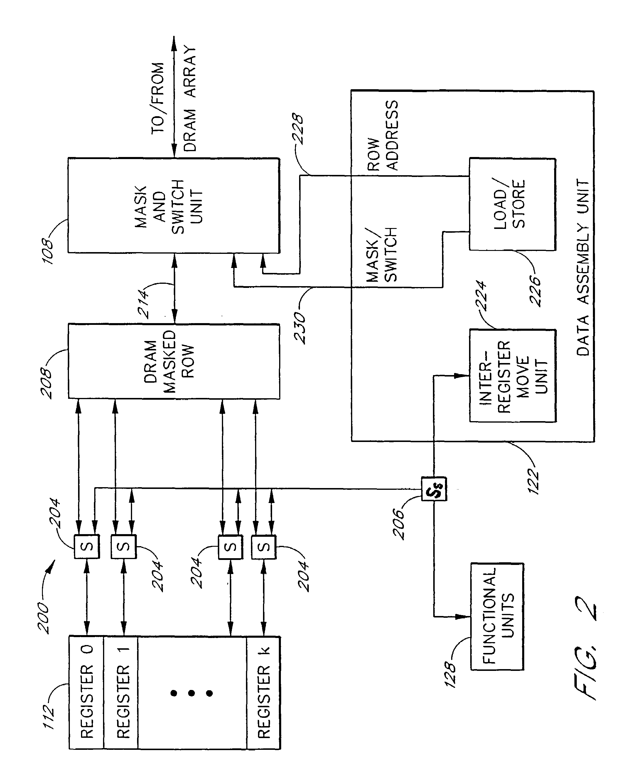 Program controlled embedded-DRAM-DSP architecture and methods