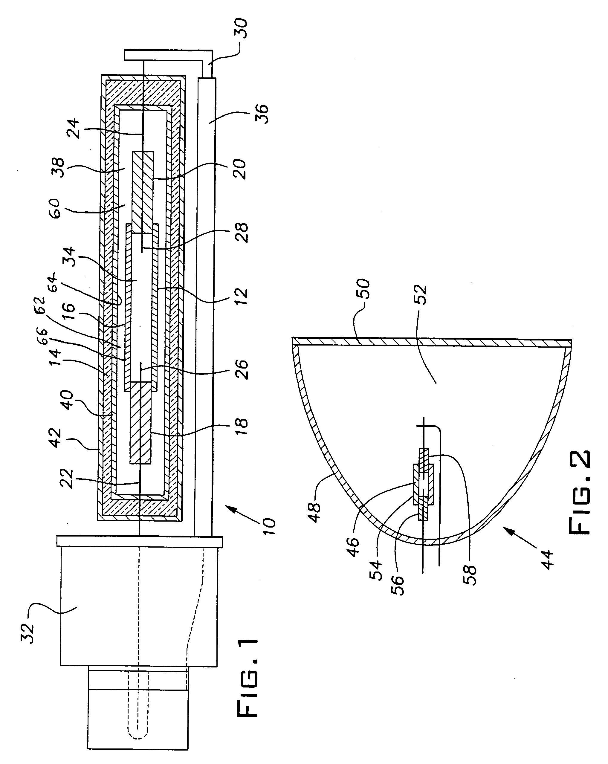 Gas-filled shroud to provide cooler arctube