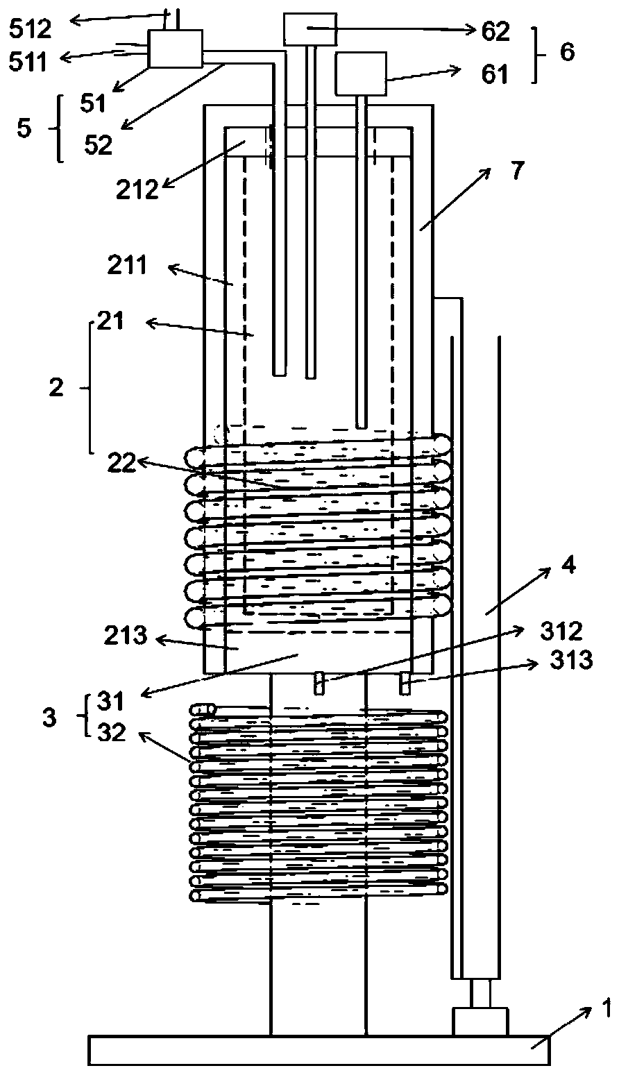 Production device and method of large oxygen-free copper ingot applied to target material