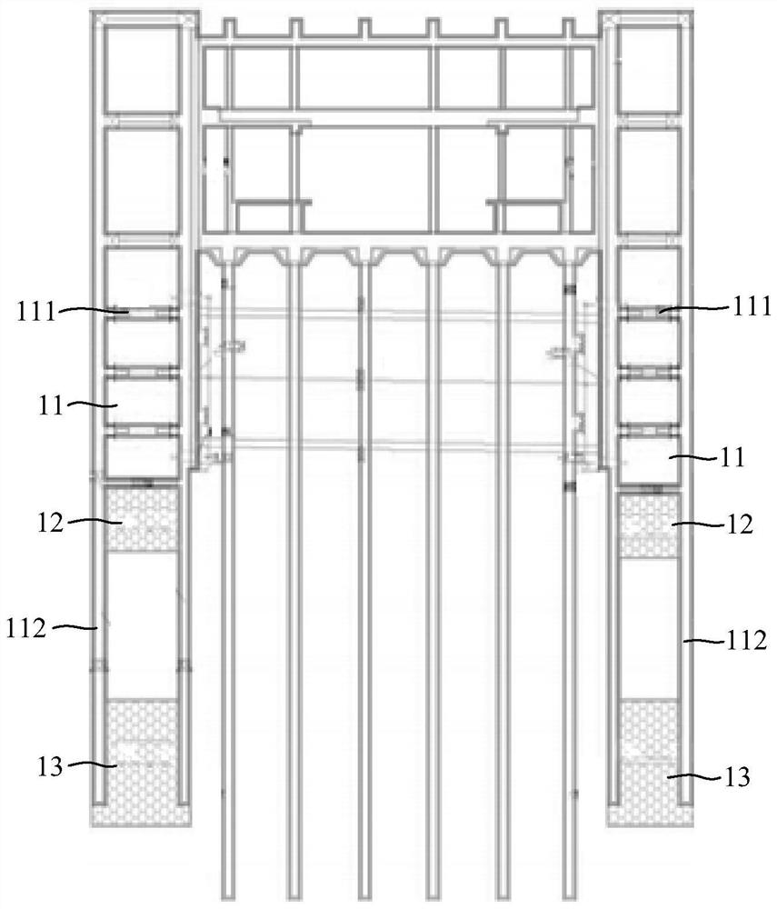 The construction method used for anti-burst of ultra-deep foundation pit