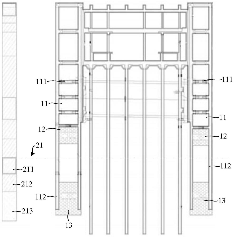 The construction method used for anti-burst of ultra-deep foundation pit