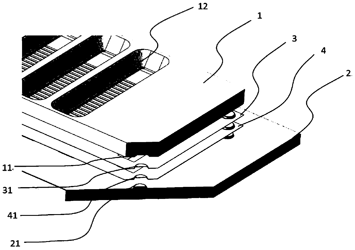 A laser welding method for the active region of a metal bipolar plate