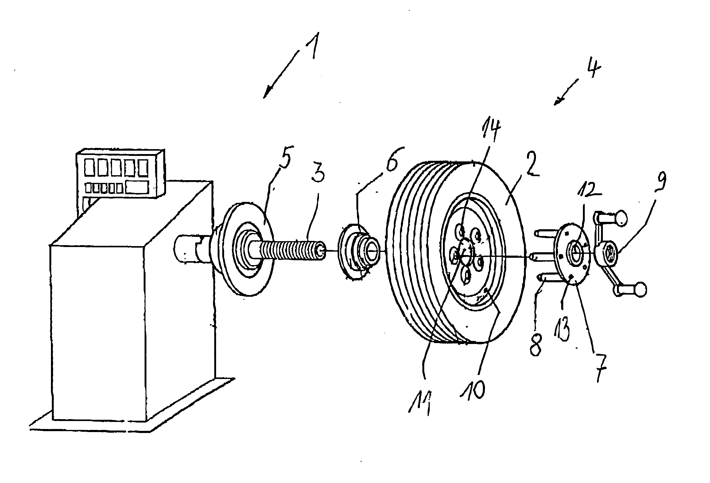 Balancing machine with a clamping device