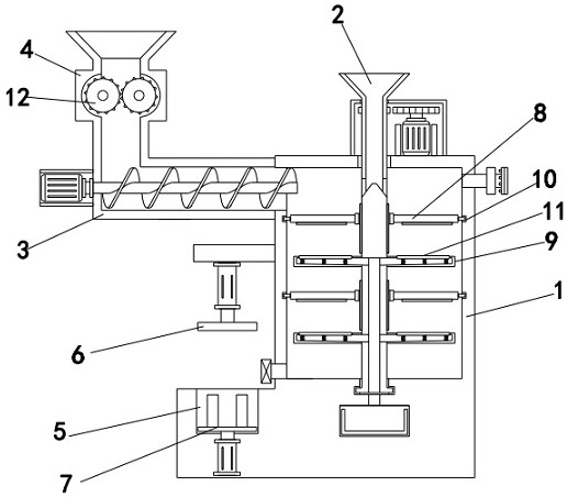 Equipment and method for manufacturing hollow bricks by recycling agricultural straws