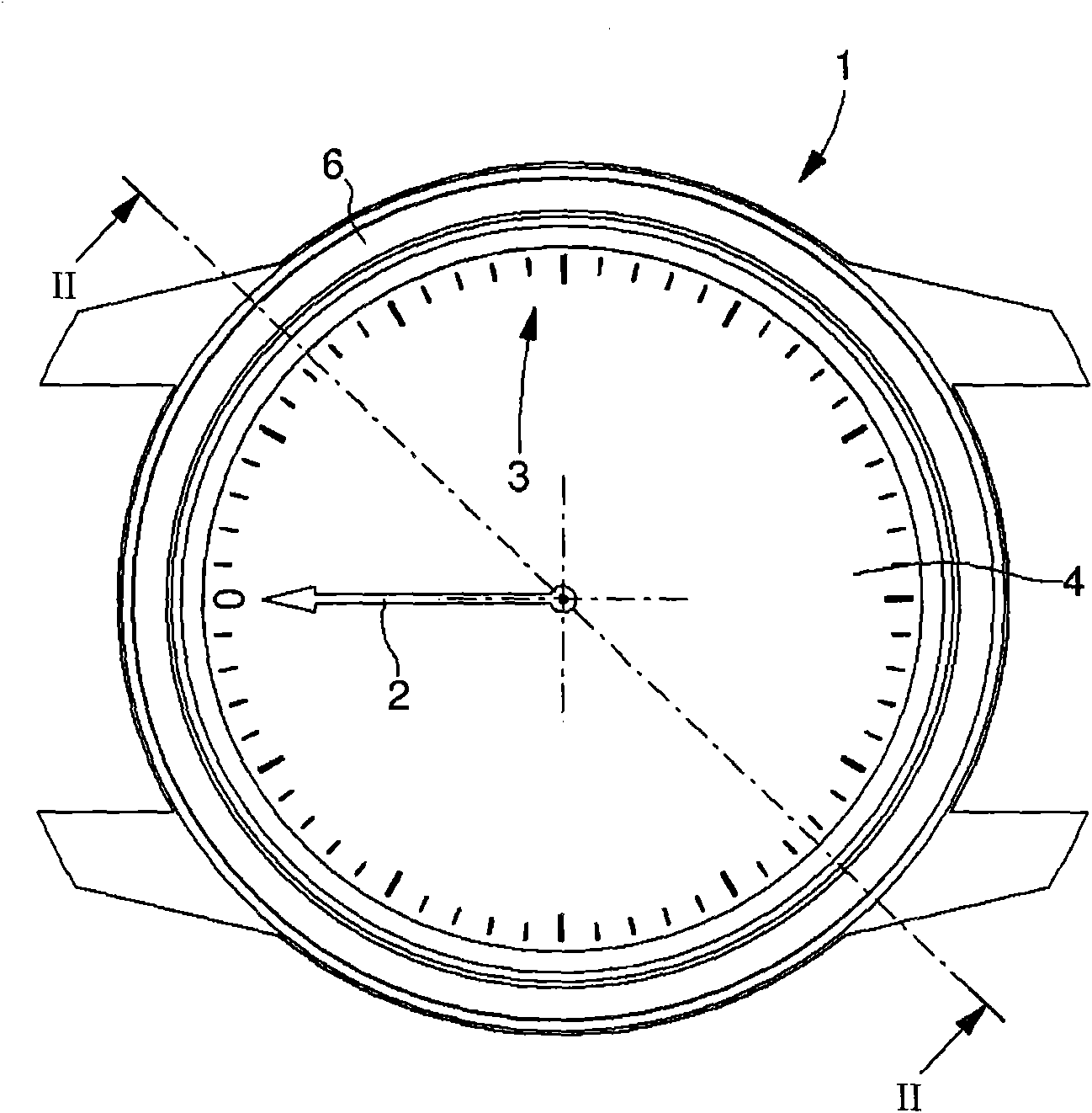 Pressure sensor with diaphragm and depth gauge incorporating such sensor