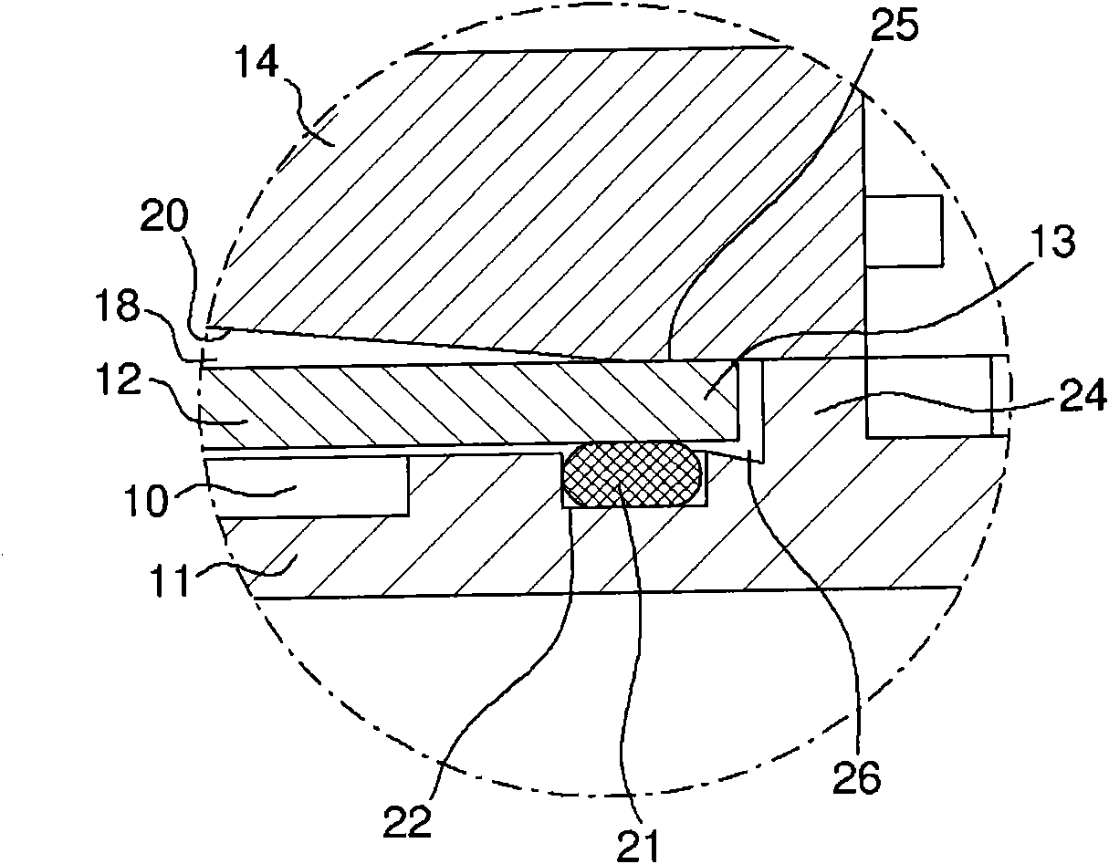 Pressure sensor with diaphragm and depth gauge incorporating such sensor