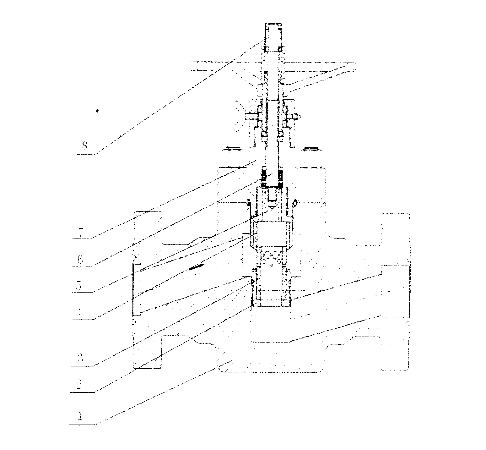 Manually-adjustable throttle valve capable of mining mirabilite halide liquid in deep well