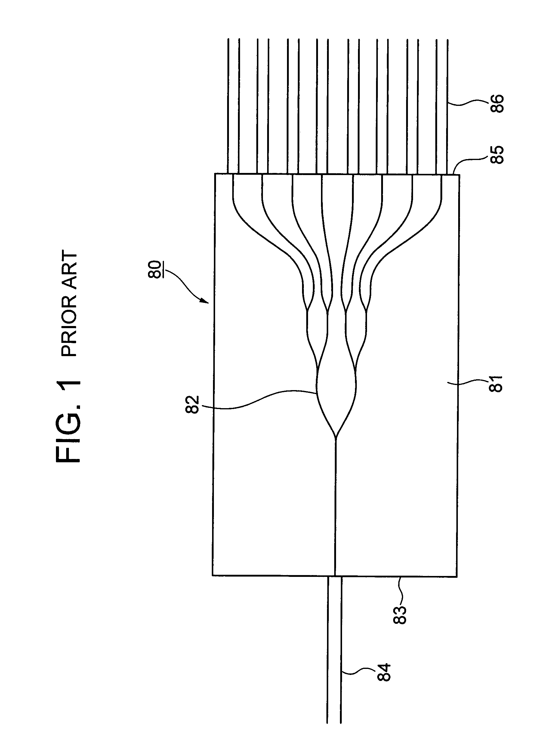 Waveguide type optical splitter and waveguide type optical module comprising the same