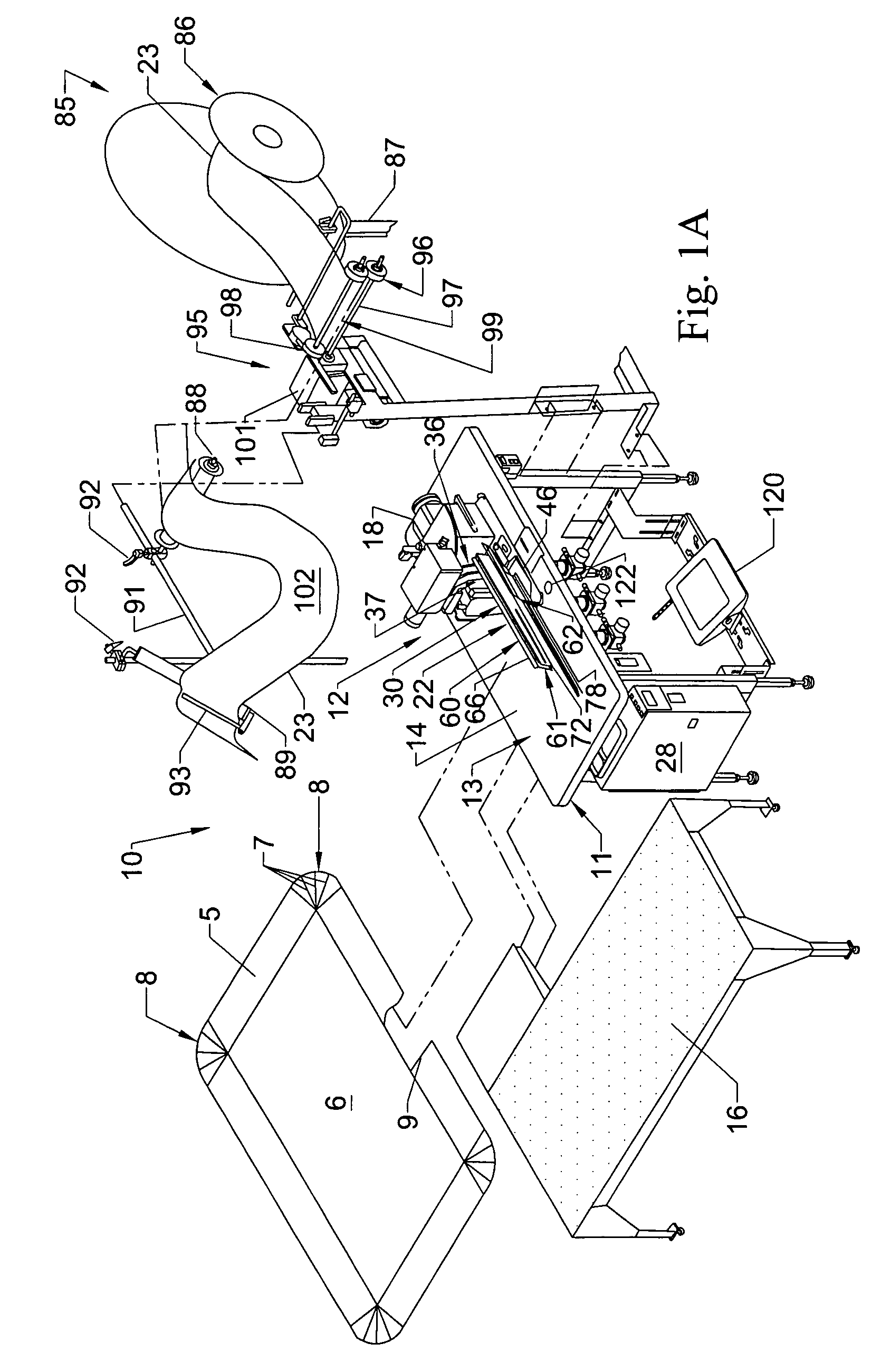 System and method of finishing ruffled gussets/borders