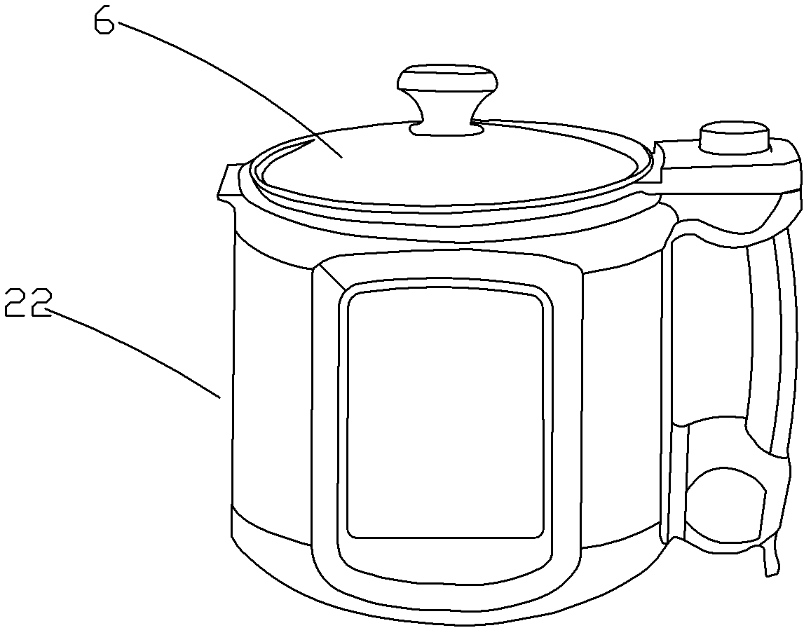 Soybean milk machine with split style cup body structure