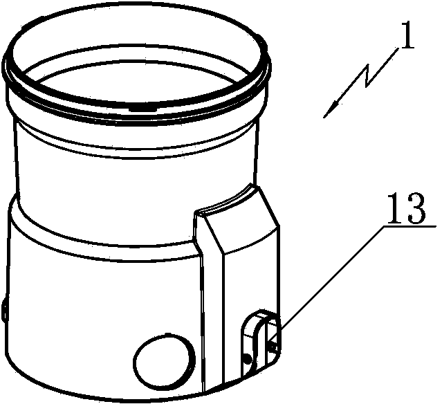 Core-drawing structure of dust collector outer barrel casting die