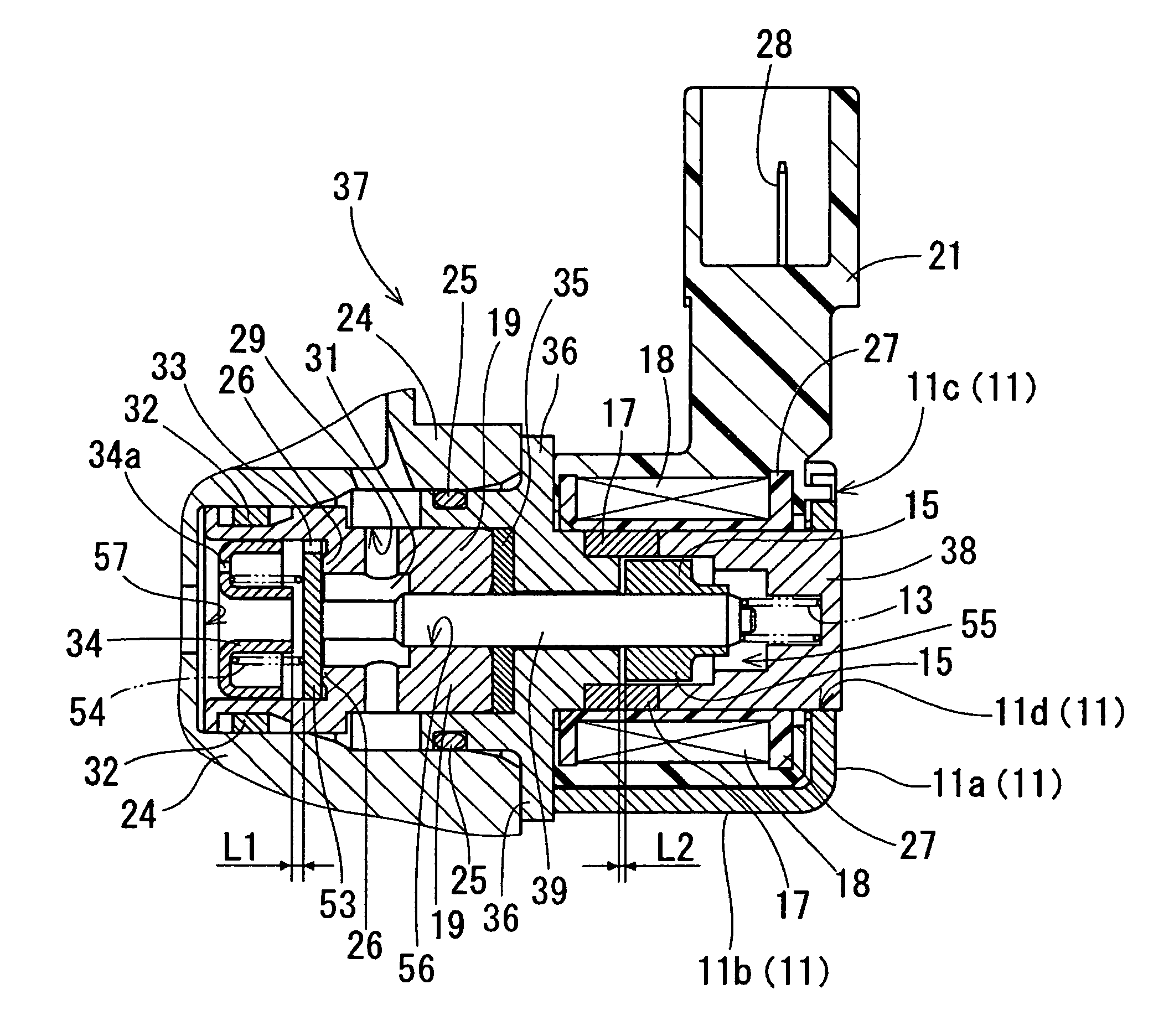 Solenoid valve, flow-metering valve, high-pressure fuel pump and fuel injection pump