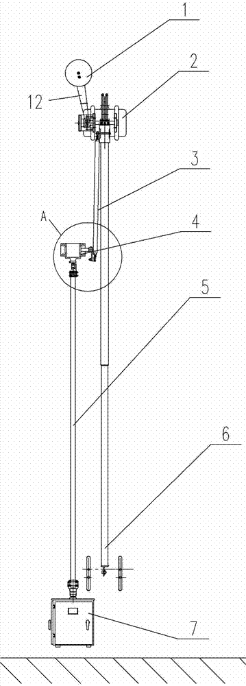 A grounding switch for a DC valve hall and its grounding conductive rod mechanism