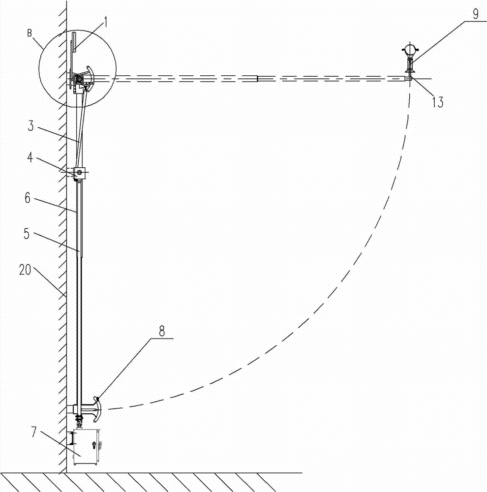 A grounding switch for a DC valve hall and its grounding conductive rod mechanism