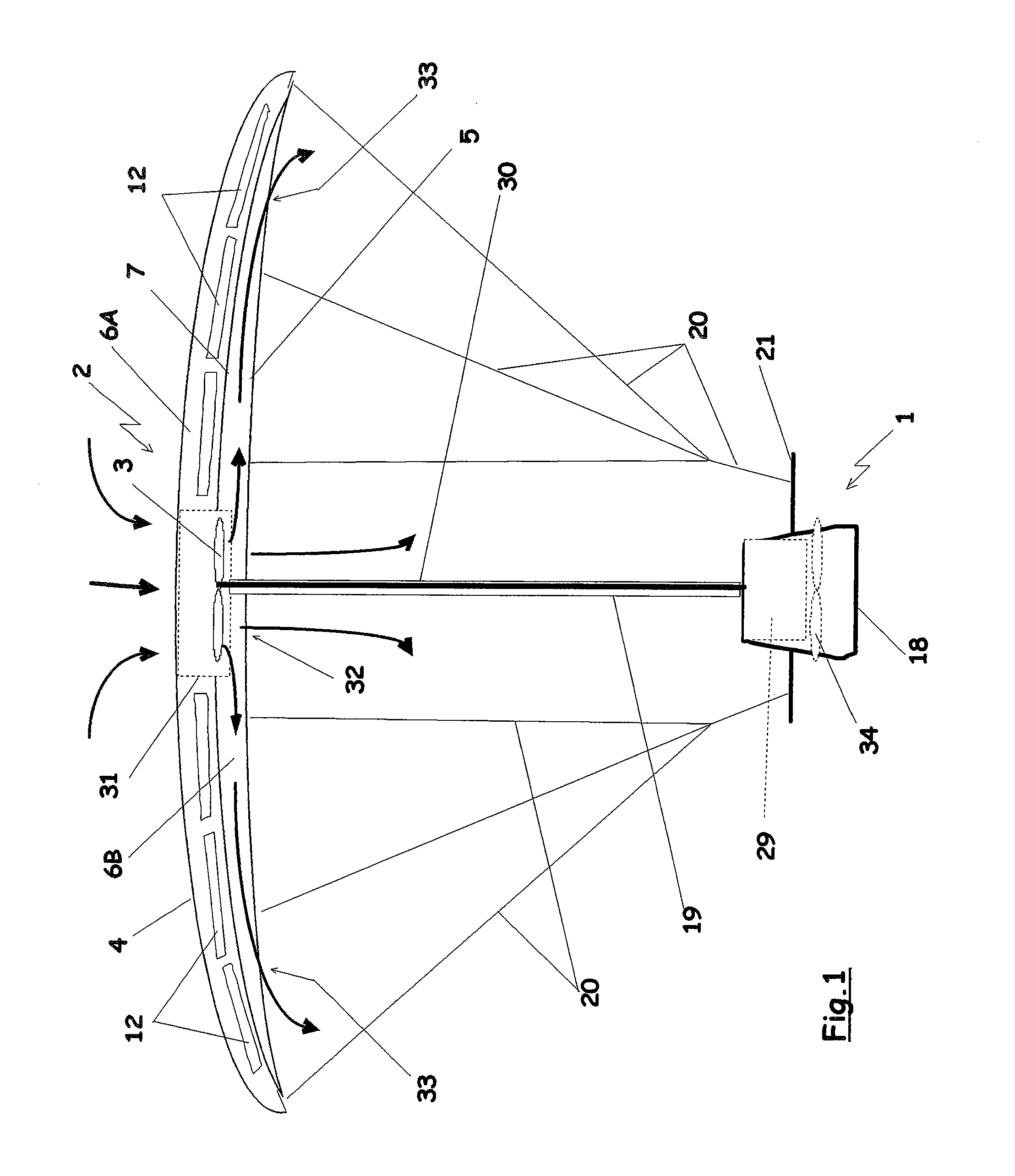 Air Locomotion Method and Multi-Purpose Aircraft Having Inflatable Wings(S) Using Two Different Inflating Systems