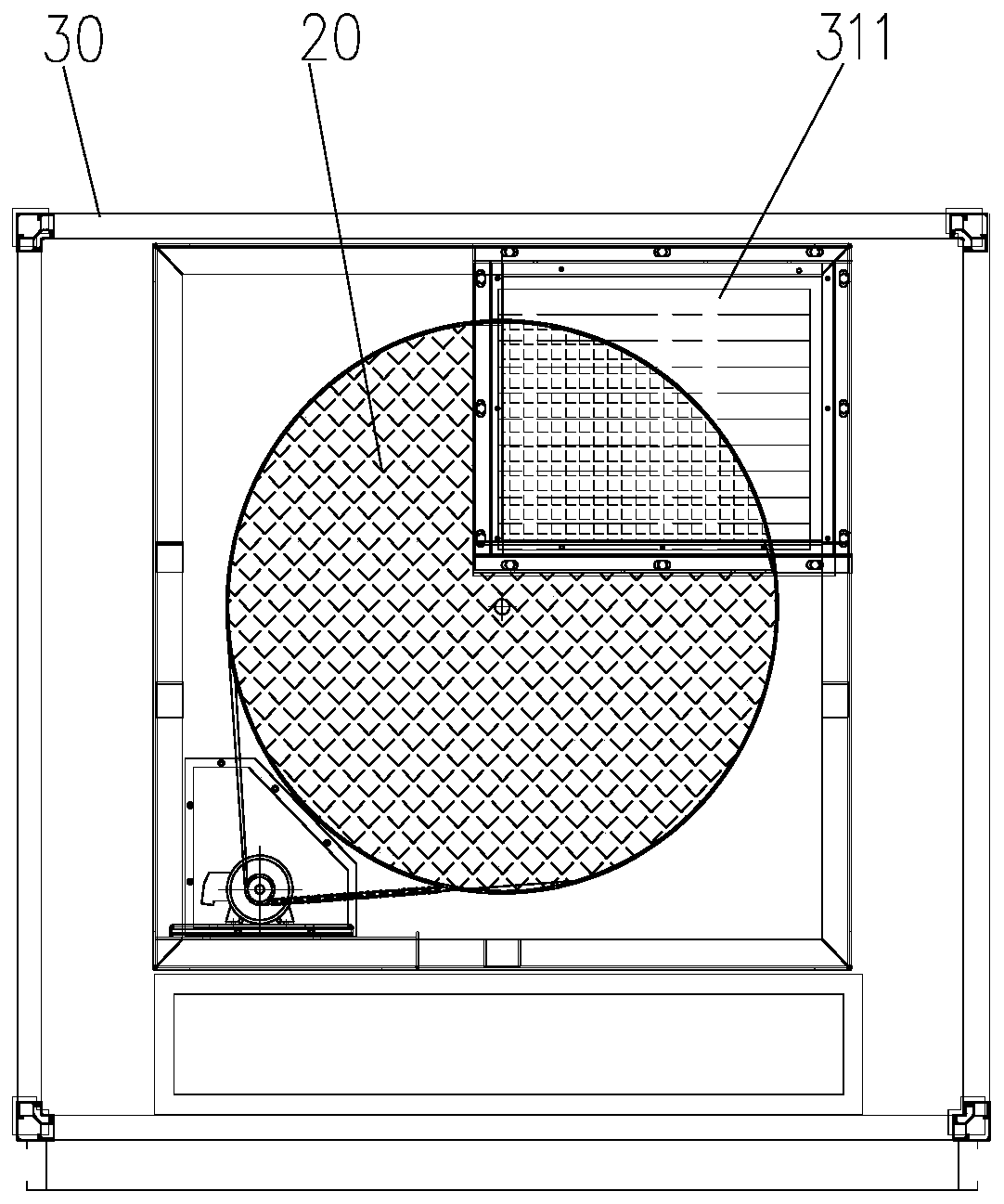 Microwave heating and dehumidifying device and rotary dehumidifier