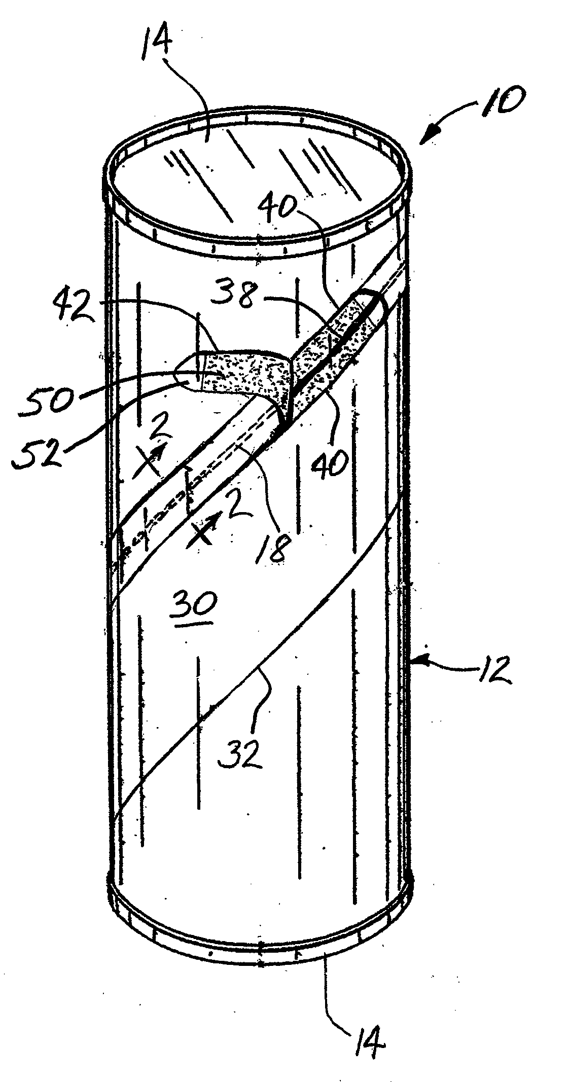 Composite Container with Integrated Easy-Open Feature