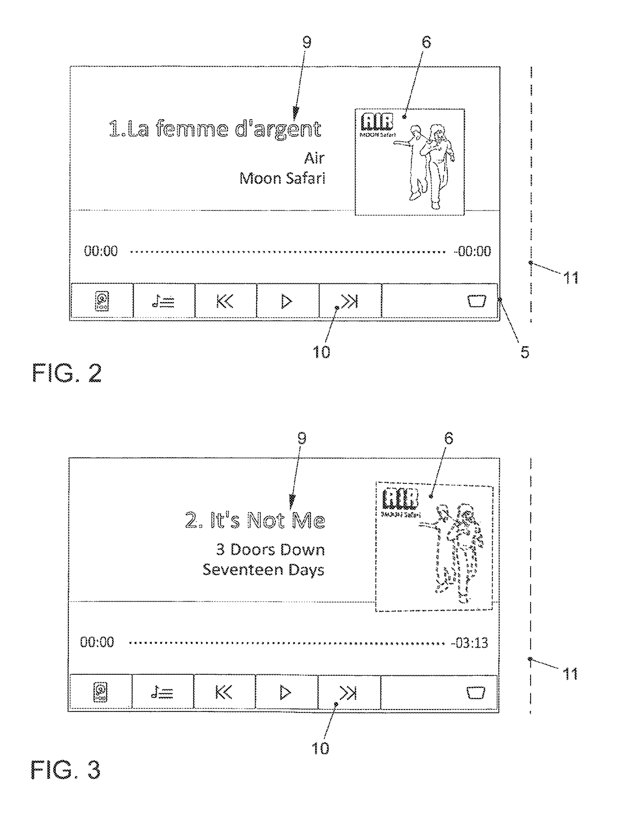 Method and display device for transitioning display information