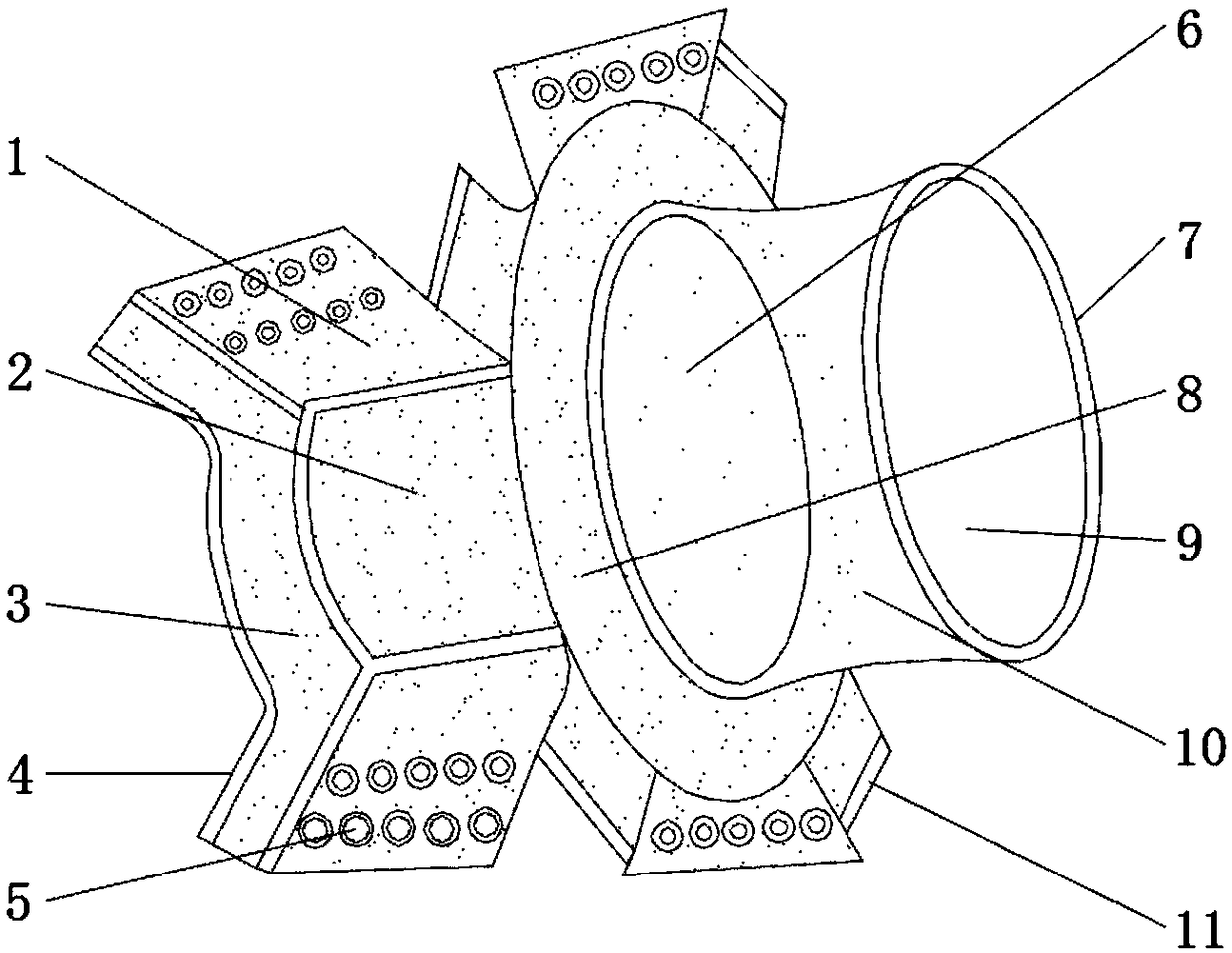 Connecting piece for steel structure building