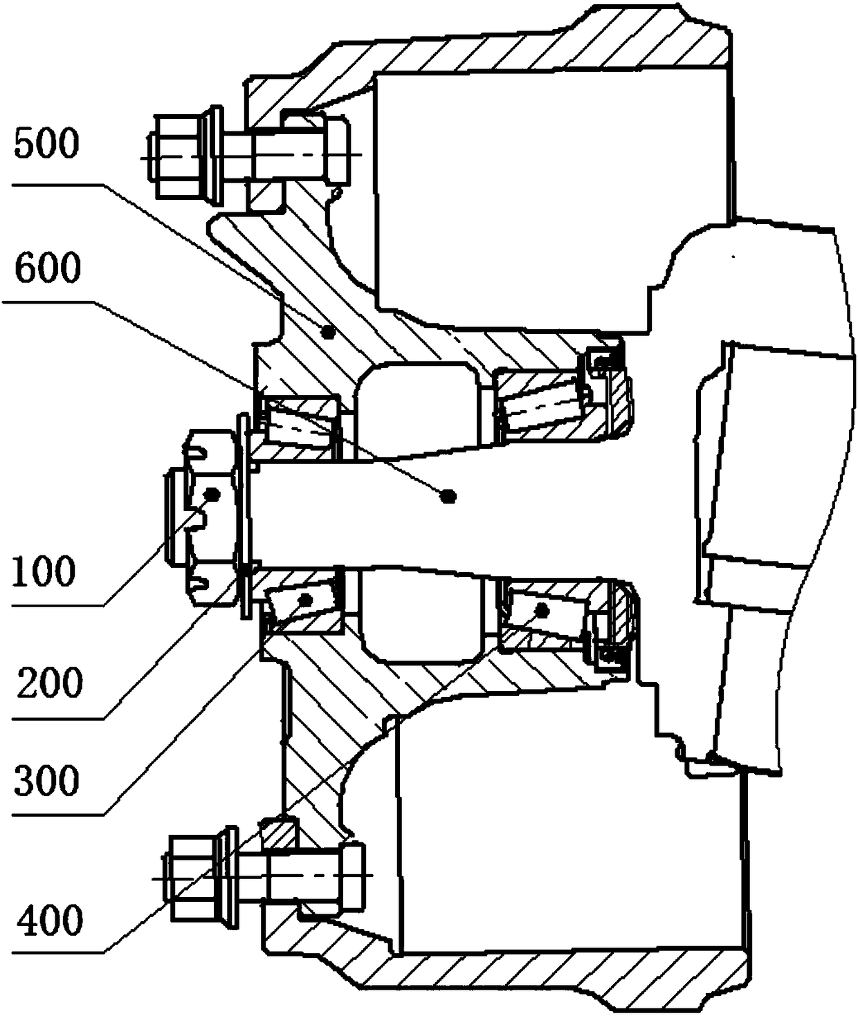 Locking mechanism for hub bearing and use method thereof