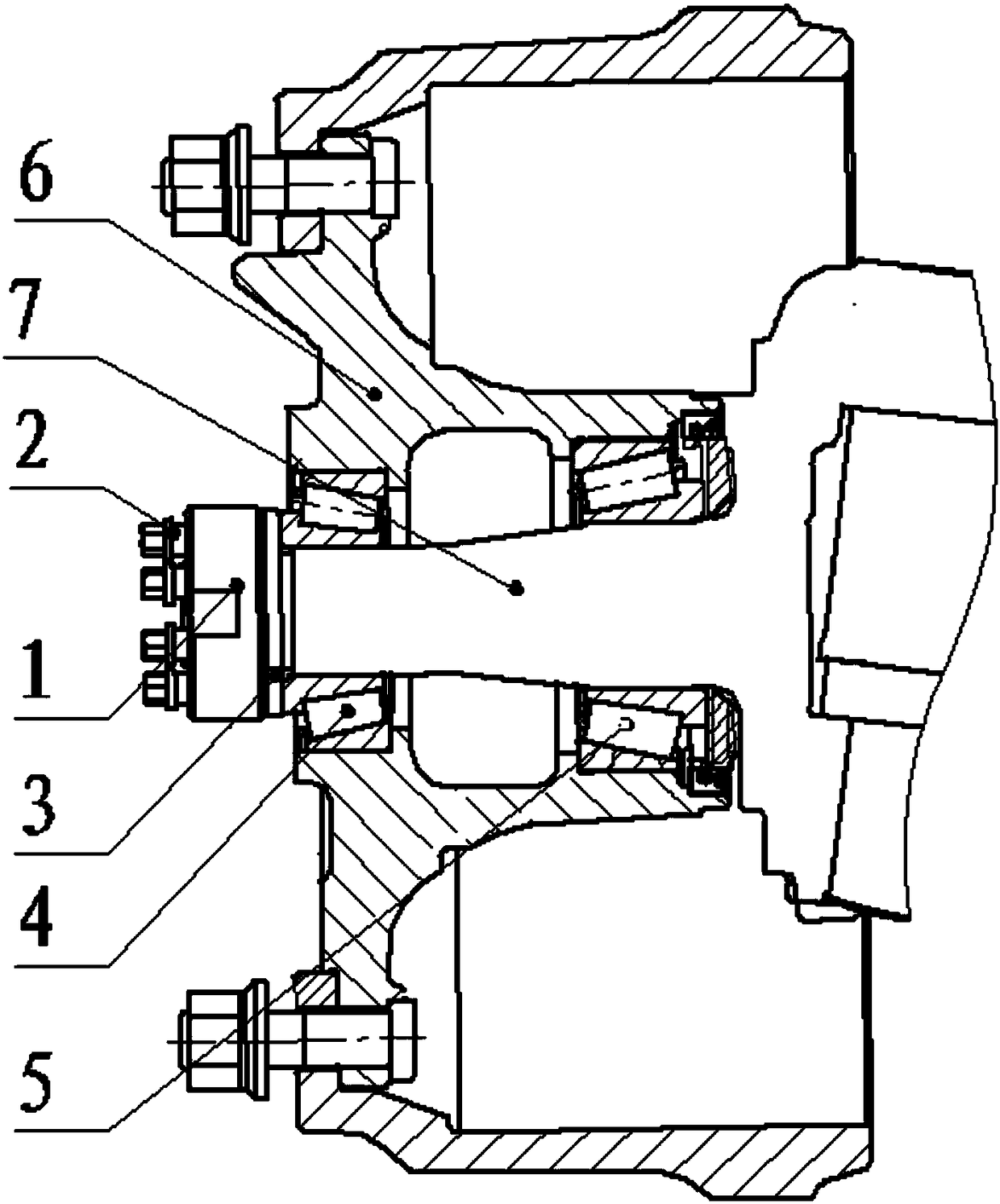 Locking mechanism for hub bearing and use method thereof