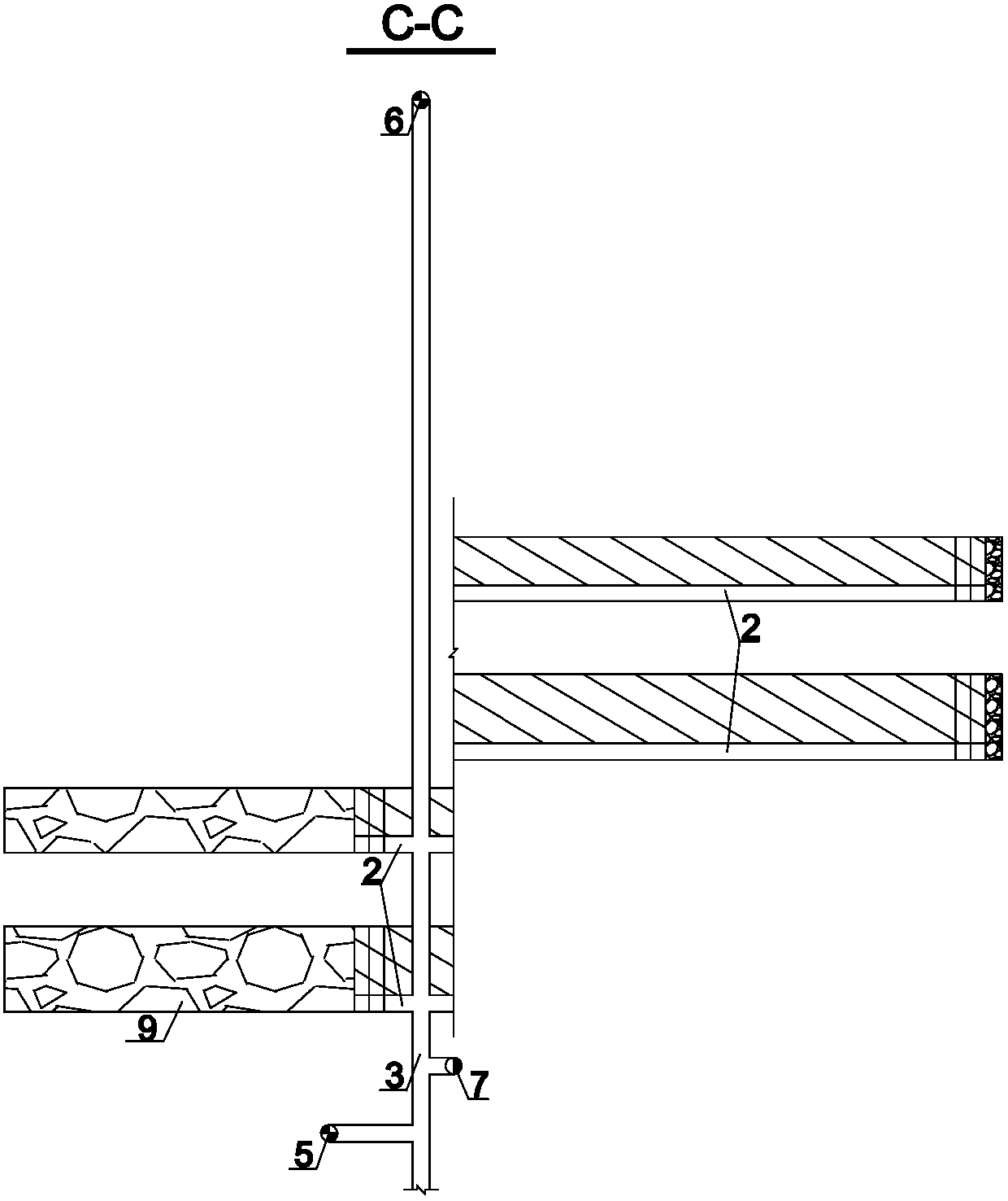 A Pillarless Segmental Caving Method for Dividing an Ore Block Along the Orebody Strike