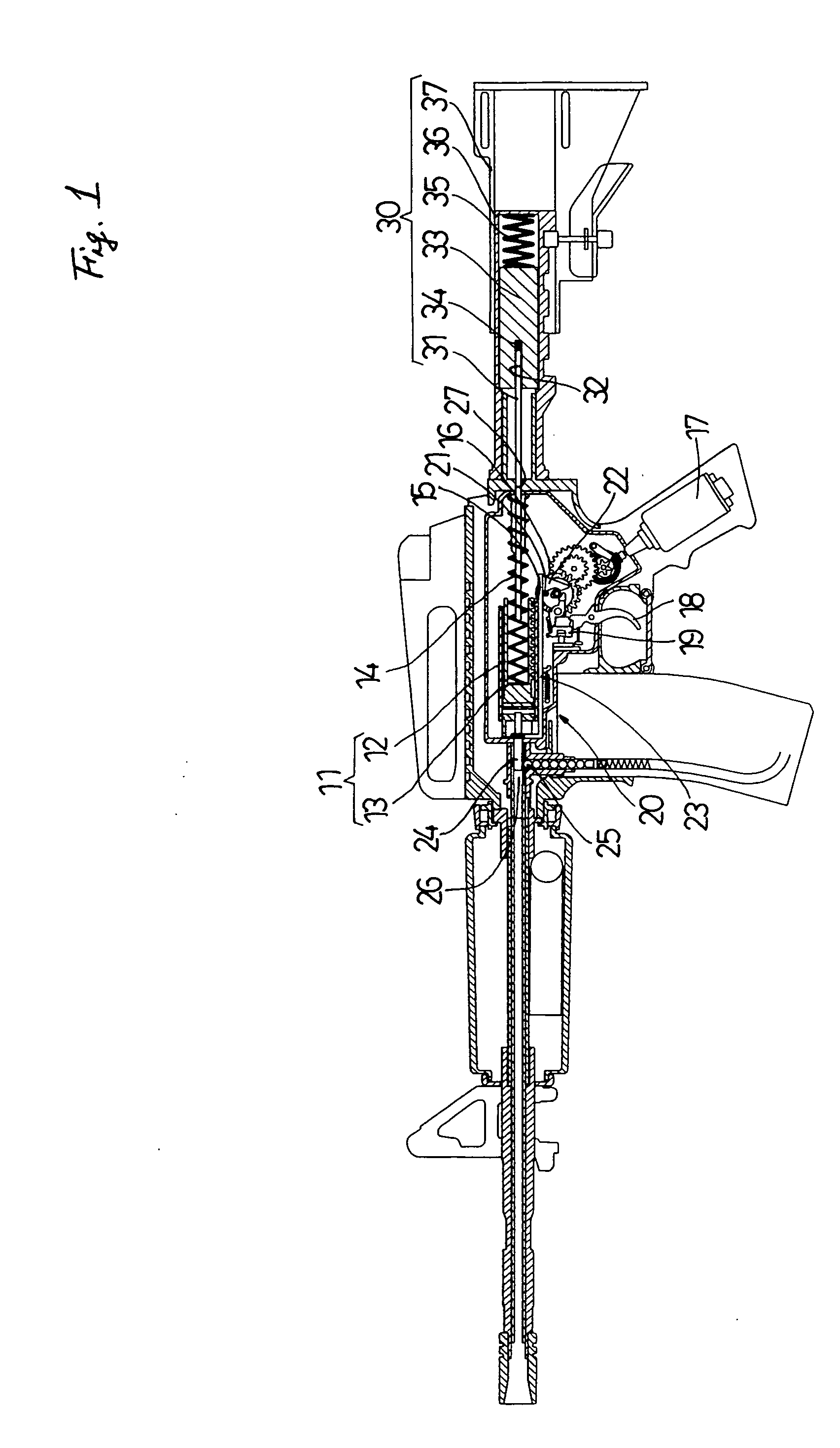 Recoil shock device in toy gun