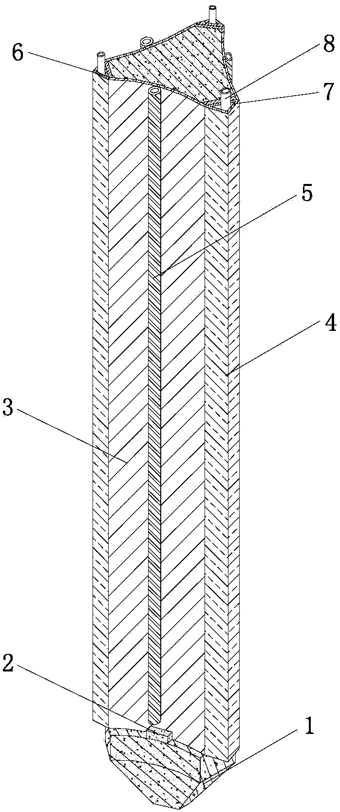 Freezing process hole protecting special-shaped pile forming method
