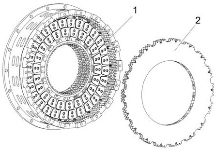 Low-inertia and high-heat-power friction pair for clutch brake