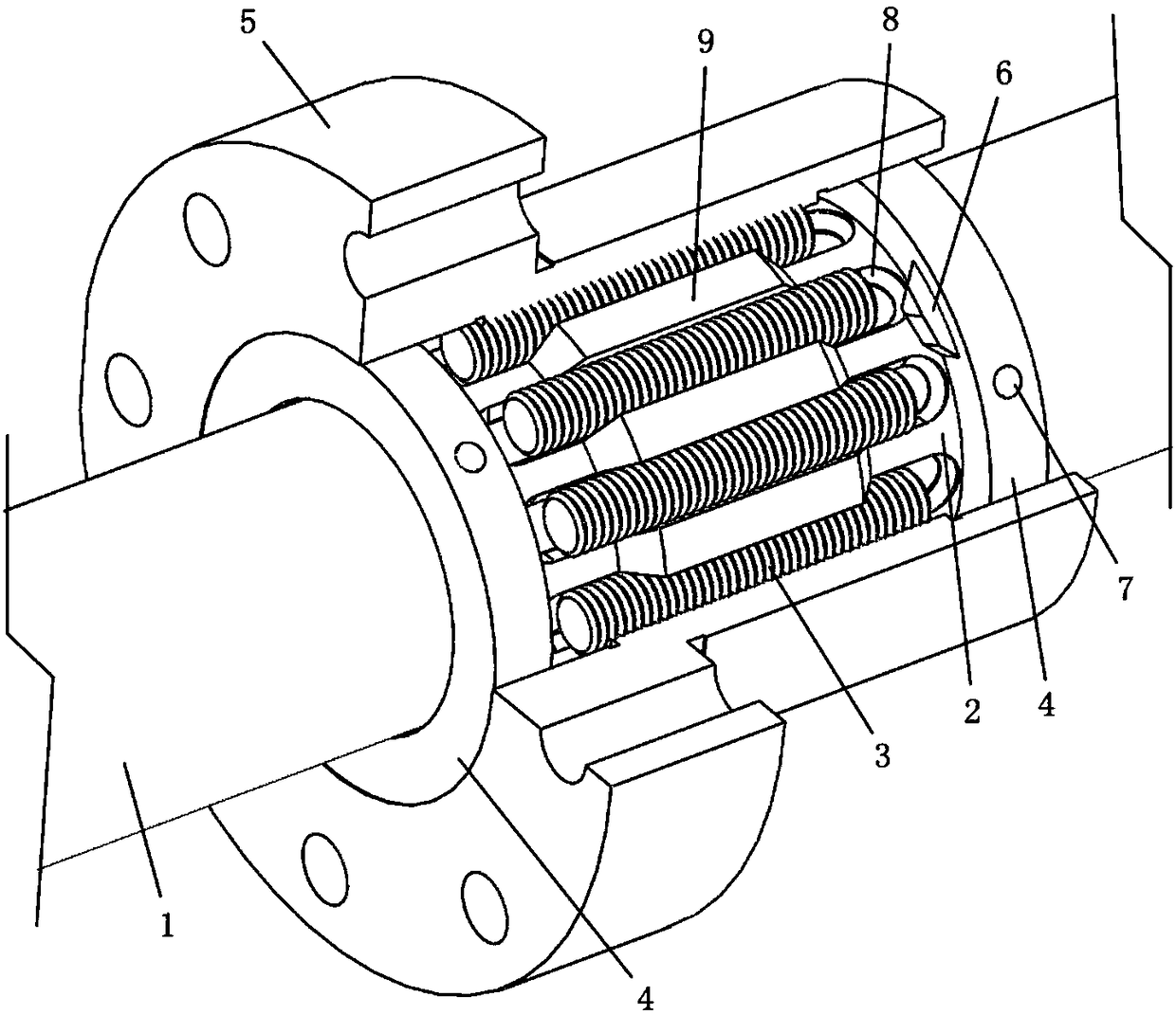 Straight groove holder circulating type planet pin roller lead screw