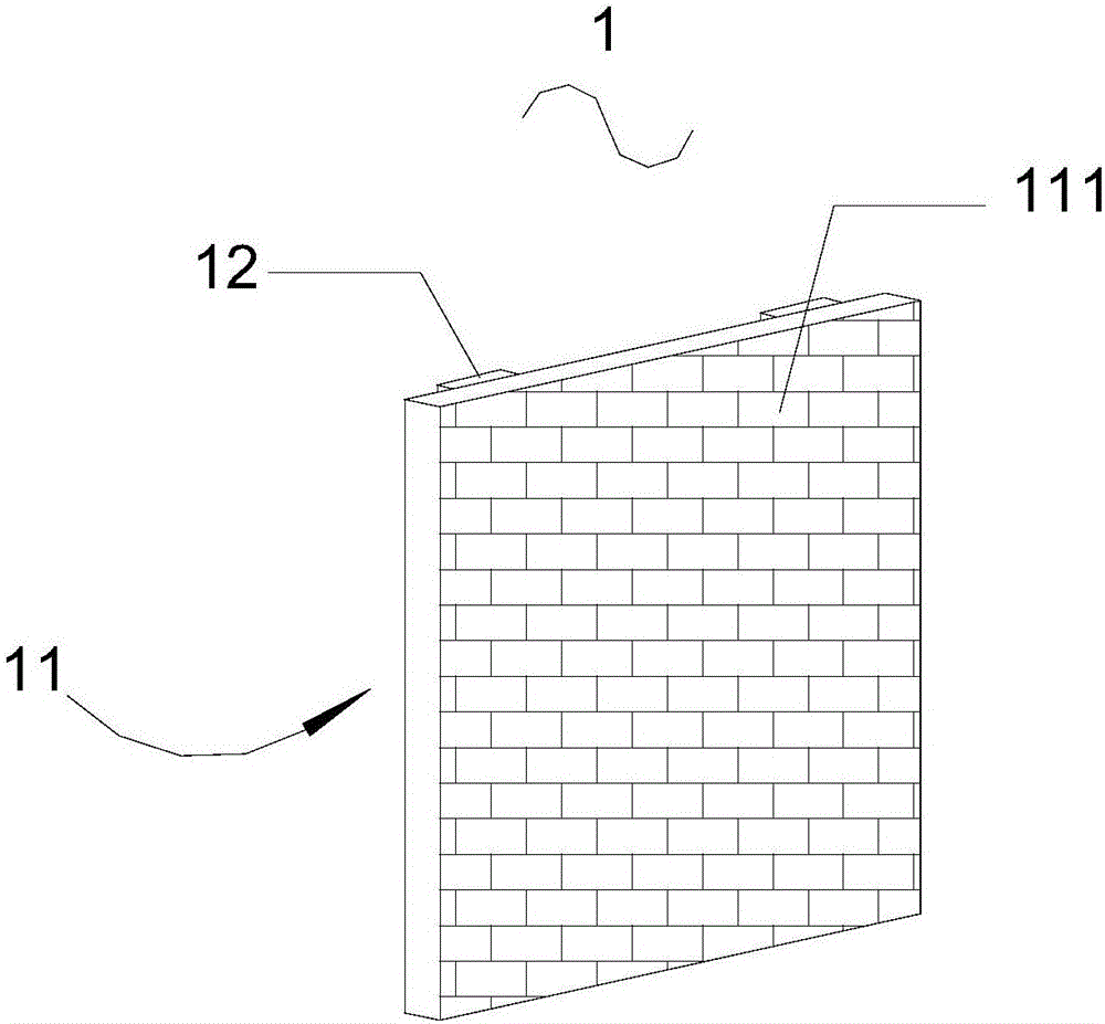 Wall-mounted facing brick and mounting method
