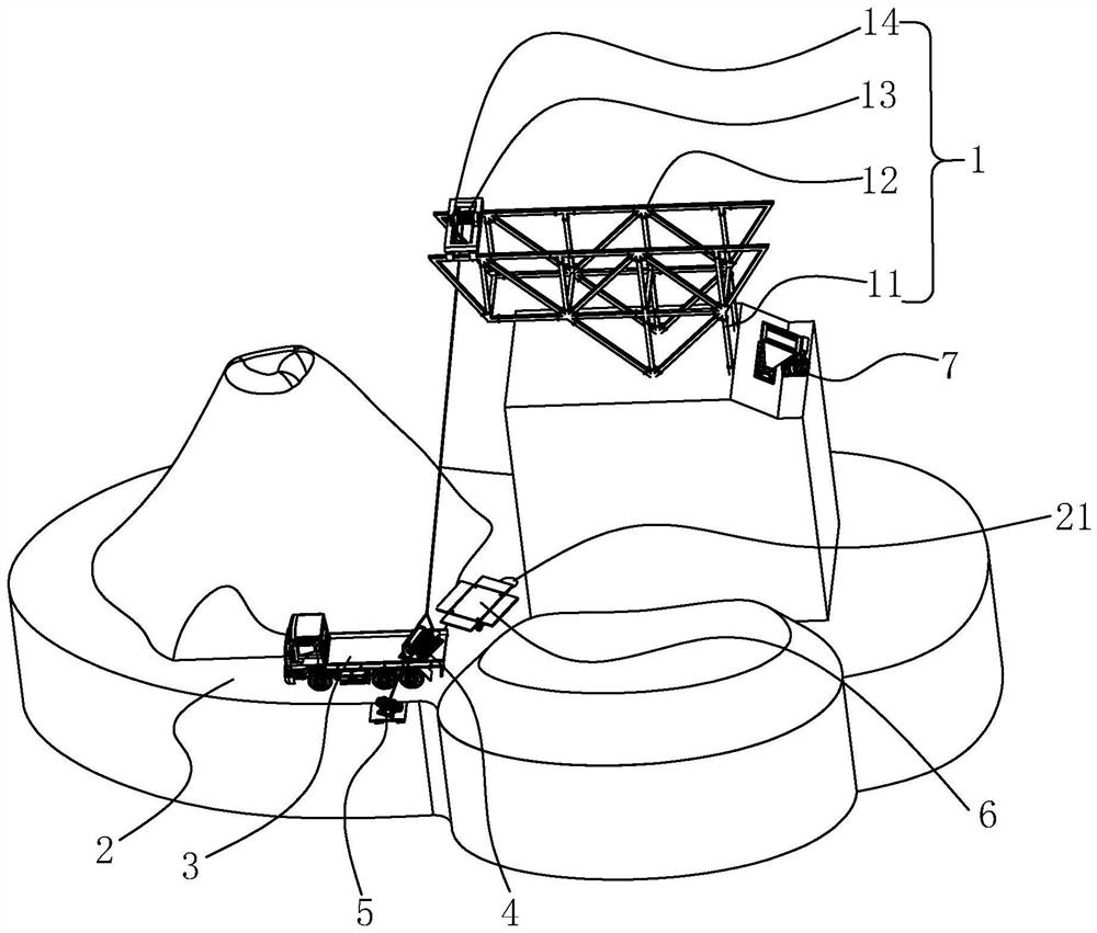 Tunnel anchor cable saddle swinging and moving installation construction method under limited space condition